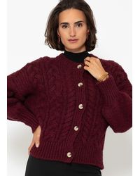 SassyClassy - Oversize Strickjacke mit Zopfmuster Elegant Lässiger Cardigan aus hochwertigem Strickmaterialien Made in Italy - Lyst