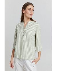 Oxmo - Shirtbluse Oxanea Bluse Aus Leinenmix - Lyst