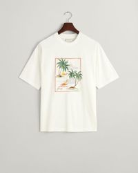 GANT - Hawaiian Print T-Shirt - Lyst