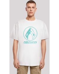 F4NT4STIC - T-Shirt DC Comics Aquaman Aqua Logo Print - Lyst