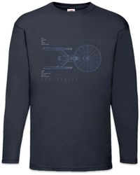Urban Backwoods - Langarmshirt Blueprint U..S. Federation Langarm T-Shirt Star SciFi Raumschiff Trek - Lyst