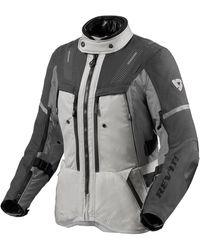 Revit - Motorradjacke Sand 5 H2O Textiljacke Silber / Anthrazit 44 - Lyst