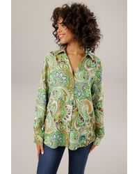 Aniston CASUAL - Hemdbluse graphische Paisley-Muster - Lyst