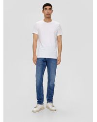 S.oliver - Stoffhose Jeans Mauro / Regular Fit / High Rise / Tapered Leg Label-Patch, Waschung - Lyst