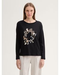 Tom Tailor - Print Langarmshirt aus Bio-Baumwolle - Lyst