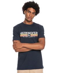 Quiksilver T-shirt Lined Up - Blauw