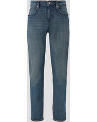 QS - Stoffhose Jeans Shawn / Regular Fit / Mid Rise / Tapered Leg Waschung, Destroyes - Lyst