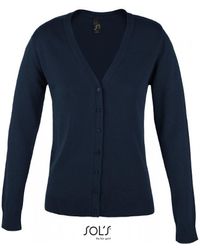 Sol's - Golden Women V-Neck Knitted Cardigan - Lyst