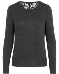 Vero Moda Spitzen Pullover - Grau