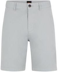BOSS - Stoffhose Chino-slim-Shorts 10248647 01, Light/Pastel Grey - Lyst