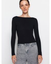Trendyol - Langarmshirt (1-tlg) Plain/ohne Details - Lyst