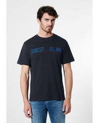 Street One Men - T-Shirt aus Jersey in Unifarbe - Lyst