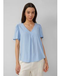 QS - Feminine Kurzarmbluse aus Viskose - Lyst