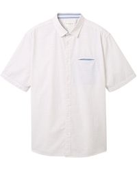 Tom Tailor - Kurzarmshirt comfort structured shirt - Lyst