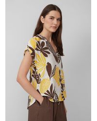 S.oliver - Blusentop Strukturierte Bluse mit Raff-Details Raffung - Lyst