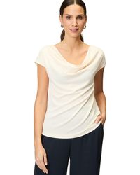 Zero - T-Shirt Jerseyshirt mit Wasserfallausschnitt (1-tlg) drapiert /gerafft - Lyst