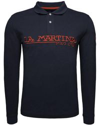 La Martina - Langarm-Poloshirt XMP306 - Lyst