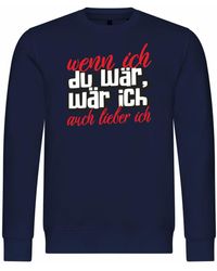 deinshirt - Rundhalspullover Pullover Wenn du ä wär auch lieber ich Mit Print Motiv, Grafik - Lyst
