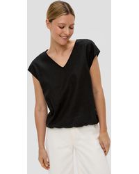 S.oliver - Shirttop Baumwoll-Shirt im Fabricmix - Lyst