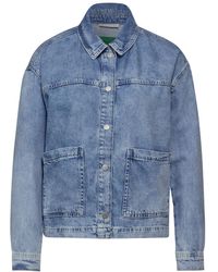Street One - Outdoorjacke LTD QR Denim-Jacket,bleached, light blue authentic wash - Lyst