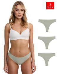 Tazzio - String 3Er-Pack Damen Tanga F933 (Packung, 3-St. 3Er-Pack) Ripp-Struktur Für Angenehmen Tragekomfort - Lyst