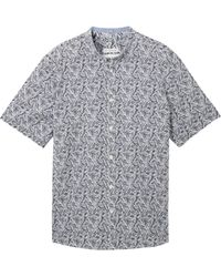 Tom Tailor - Kurzarmshirt printed structured shirt - Lyst