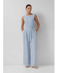 S.oliver - Jumpsuit Overall Eleganter Overall Mit Wide Leg Und Viskosefutter - Lyst