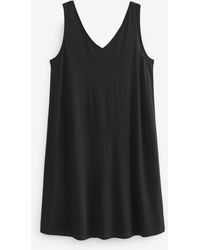 Next - Jerseykleid Lässiges Kleid mit V-Ausschnitt (1-tlg) - Lyst