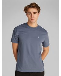 Calvin Klein - T-Shirt SS SMOOTH CTTN SOLID CREWNK TEE mit Logo - Lyst