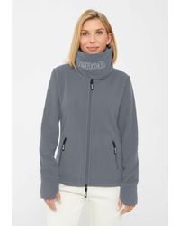 Bench - Fleecejacke FUNNEL (1-St) mit Glitzerstickerei - Lyst