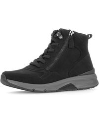 Gabor - Schnürboots Keilabsatz, High Top-Sneaker Mit Zwei Reißverschlüssen - Lyst
