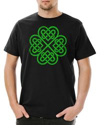 Urban Backwoods - Print- Shamrock Knot IV T-Shirt Cloverleaf Irland Ireland - Lyst
