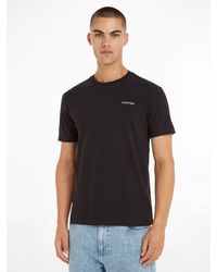Calvin Klein - T-Shirt BT-MICRO LOGO INTERLOCK T-SHIRT mit Logoschriftzug - Lyst