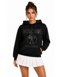 Moschino - Hoodie Couture! Milano Kapuzen Sweatshirt Logo Print Pullover Sweater Kapuze Mit Kordelzug Und Kängurutasche - Lyst