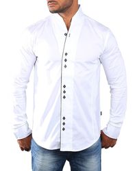 Carisma - Langarmhemd Hemd H-902- fit Regular Langarm Stehkragen Uni - Lyst