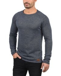 Blend - Strickpullover Bhdan Stilvoller Strickpullover Mit Aufgerollten Säumen - Lyst