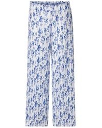 Rich & Royal - Stoffhose printed crinkle pants recycled, cotton blue - Lyst