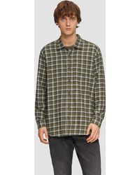 QS - Langarmhemd Regular Fit: Flanellhemd mit aufgesetzter Tasche - Lyst