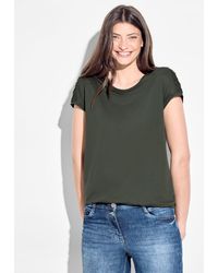 Cecil - T-Shirt in Unifarbe - Lyst