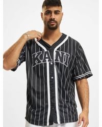 Karlkani - Kurzarmshirt KM221-115- Serif Pinstripe Baseball Shirt (1-tlg) - Lyst