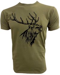 Paulgos - Print- T-Shirt "Hirschkopf - Lyst
