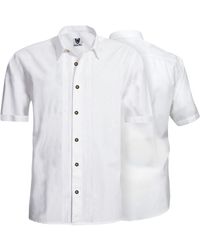 German Wear - GW1265-K-Kentkragen Trachtenhemd Businesshemd 2x5 Biesen Hemd Halbarm Baumwolle - Lyst