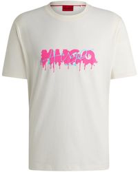 HUGO - T-Shirt Dacation 10229761 01, Open White - Lyst