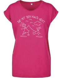 Youth Designz - Print- Die Hund Geht" T-Shirt Statement Geschenk Motiv mit stylischen Frontprint für Frauen - Lyst