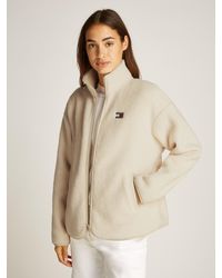 Tommy Hilfiger - Sweatjacke TJW TEDDY HWK ZIP THUR EXT in Groß Größen, mit Zipper - Lyst