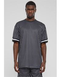 Urban Classics - T-Shirt Oversized Striped Mesh Tee - Lyst