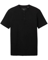 Tom Tailor - Structured henley t-shirt - Lyst