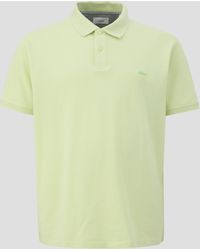 S.oliver - Kurzarmshirt Poloshirt mit kleinem Label-Print - Lyst