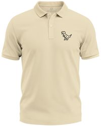 Neverless - Poloshirt Dino im Polygon-Stil – Kurzarm Polo Logo mit Print - Lyst