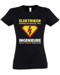 Urban Backwoods - Print- Super Elektriker T-Shirt Beruf Zunft Handwerk Geselle Lehre Man - Lyst